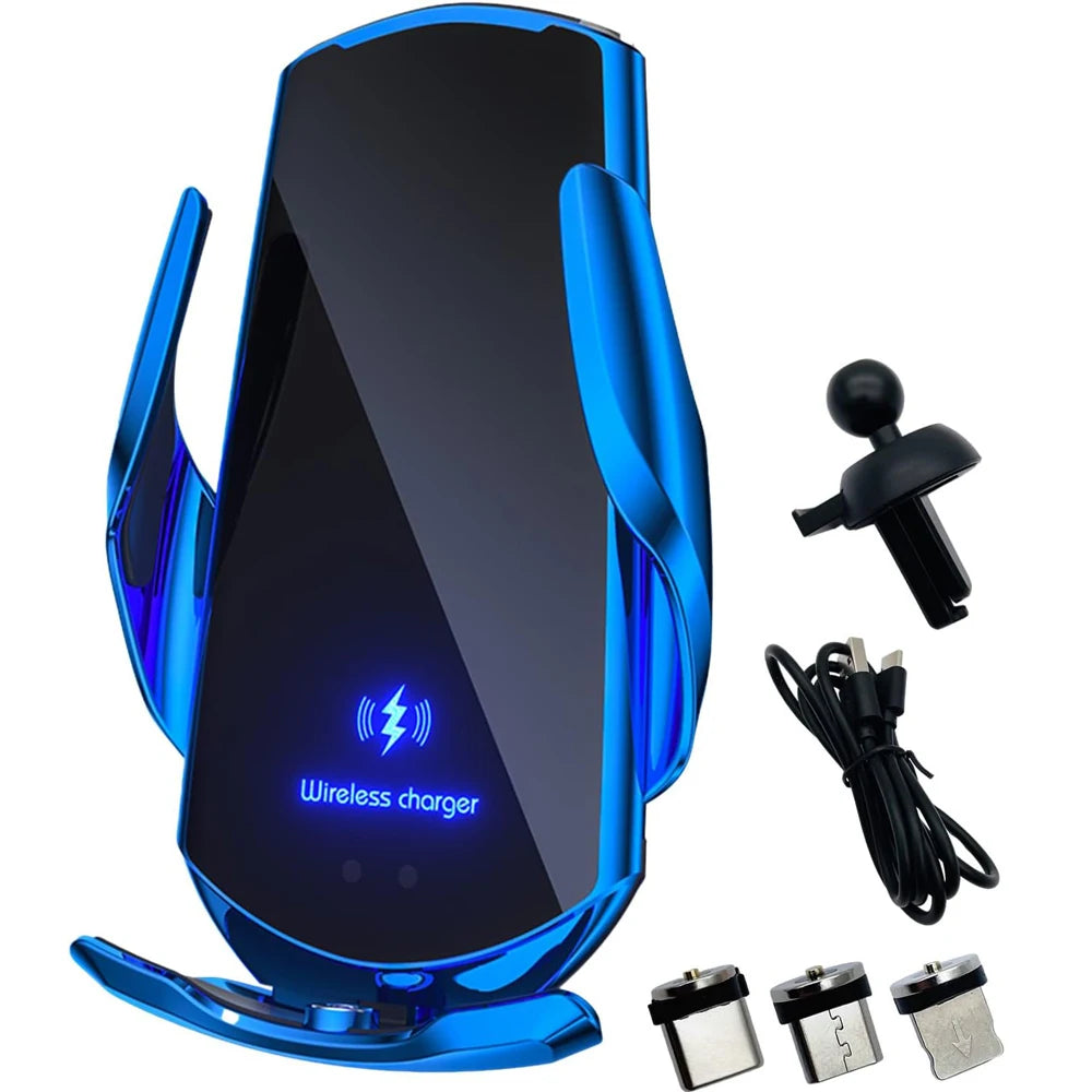 Q3 Smart Sensor Car Phone Wireless Charger 15W Fast Charging Auto-Clamping Car Phone Holder for iPhone and All Qi Enable Android
