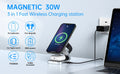 Travel 3 in 1 Magnetic Wireless Charger Foldable Stand Dock for iphone and sumsung