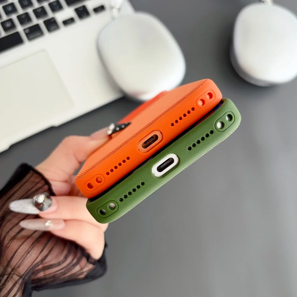 Magnetic Tech Woven Case For iPhone 17 Air 16 15 14 13 Pro Max TechWoven For Magsafe Wireless Charging Shockproof Cover