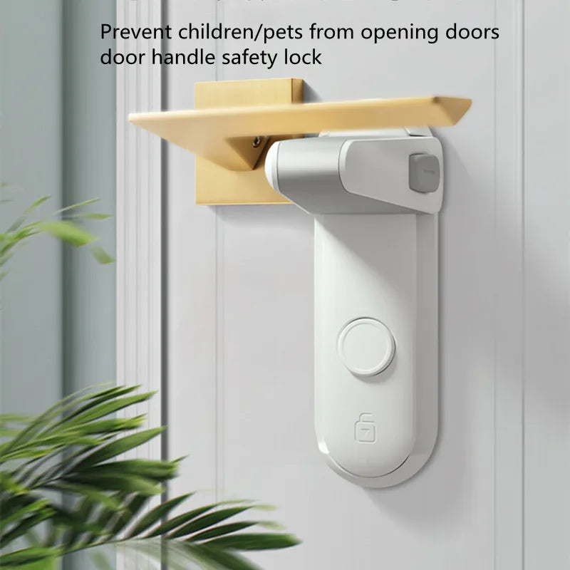 Child safety door handle lock Pet room door handle lock protection Baby door handle lock Easy to install and use